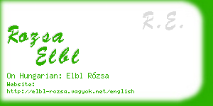 rozsa elbl business card